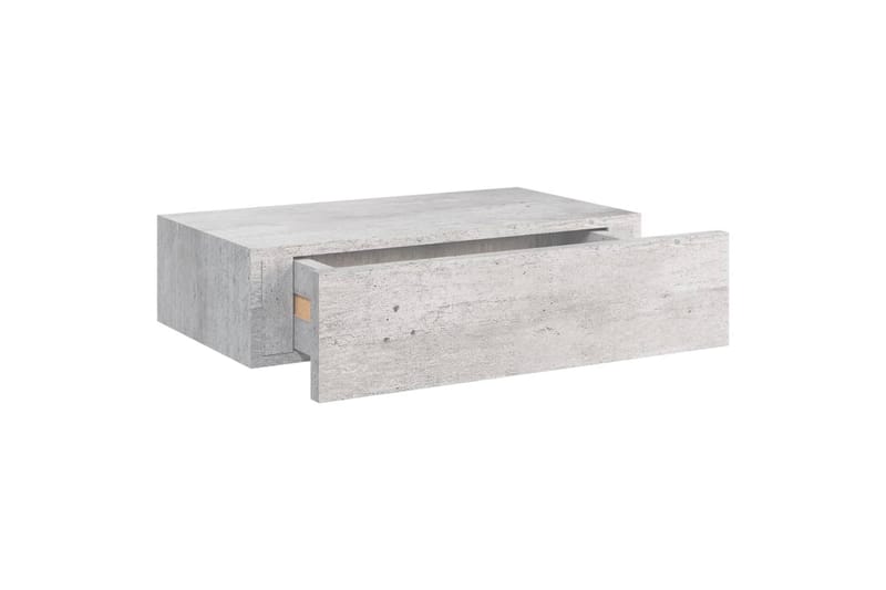 Seinälaatikkohyllyt 2 kpl betoninharmaa 40x23,5x10 cm MDF - Harmaa - Seinähylly - Keittiöhylly - Hylly