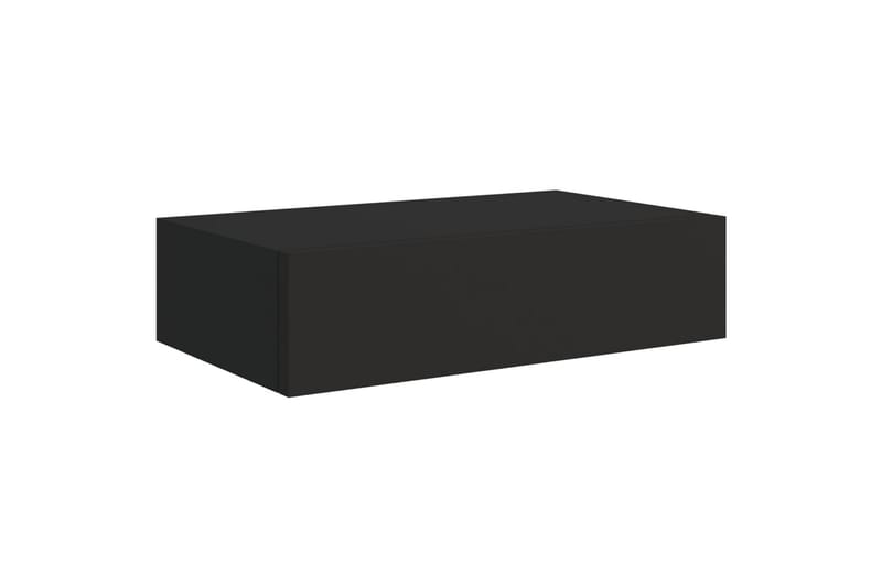 Seinälaatikkohyllyt 2 kpl musta 40x23,5x10 cm MDF - Musta - Säilytys - Hylly - Seinähylly