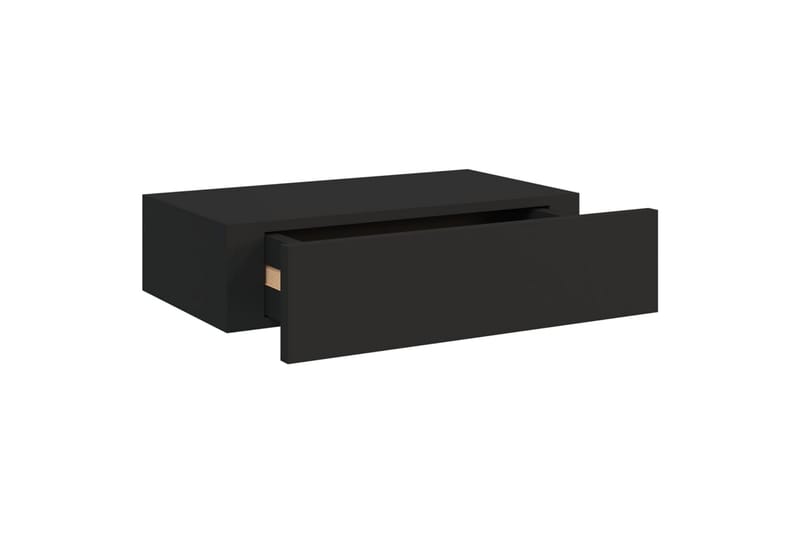 Seinälaatikkohyllyt 2 kpl musta 40x23,5x10 cm MDF - Musta - Säilytys - Hylly - Seinähylly