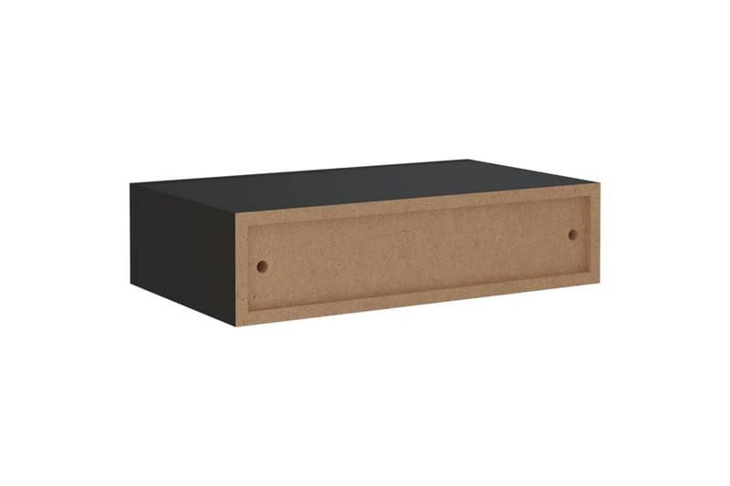 Seinälaatikkohyllyt 2 kpl musta 40x23,5x10 cm MDF - Musta - Säilytys - Hylly - Seinähylly