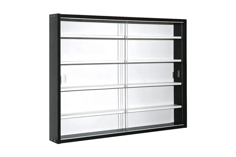 Seinävitriini Cestica 80 cm - Musta/Valkoinen - Säilytys - Hylly - Seinähylly