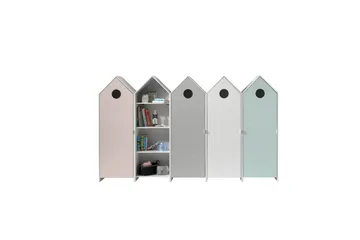 Skåp Vipack Casami 5-delar med 4 Dörrar Vipack Grey, Pink, Mint Green, White - Säilytys - Hylly - Kirjahylly