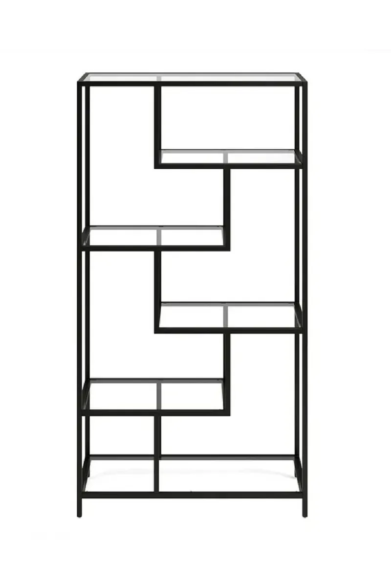 Sorena Kirjahylly 90x172 cm - Musta ja läpinäkyvä - Säilytys - Hylly - Kirjahylly