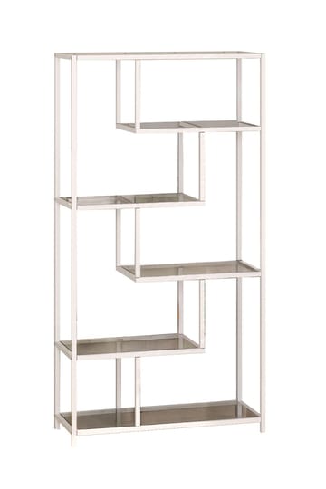 Sorena Kirjahylly 90x172 cm - Valkoinen ja läpinäkyvä - Säilytys - Hylly - Kirjahylly