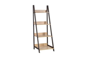 Step kirjahylly 48 cm puuta ja metallirunko - Vaaleanruskea - Säilytys - Hylly - Kirjahylly