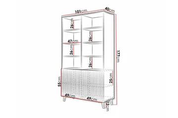 Strontian Bokhylla 101x40 cm Scandinavian Choice Black - Säilytys - Hylly - Kirjahylly