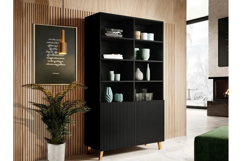 Strontian Bokhylla 101x40 cm Scandinavian Choice Black - Säilytys - Hylly - Kirjahylly