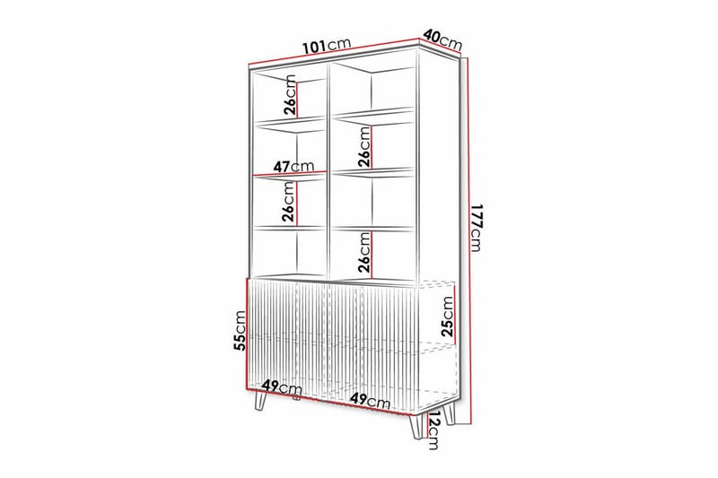 Strontian Bokhylla 101x40 cm Scandinavian Choice White - Säilytys - Hylly - Kirjahylly