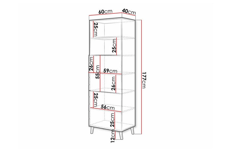 Strontian Bokhylla 60x40 cm Scandinavian Choice White - Säilytys - Hylly - Kirjahylly