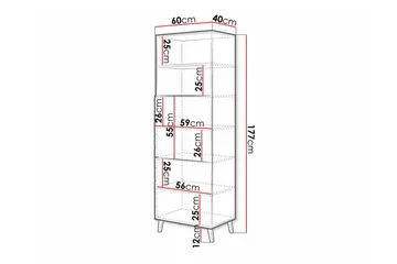 Strontian Bokhylla 60x40 cm Scandinavian Choice White - Säilytys - Hylly - Kirjahylly