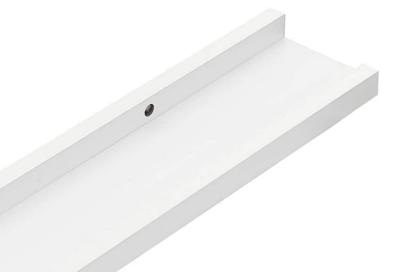 Tauluhyllyt 2 kpl valkoinen 80x9x3 cm MDF - Valkoinen - Säilytys - Hylly - Tauluhylly