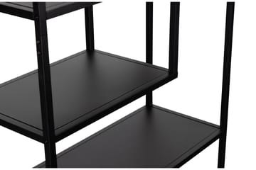 Teun kapea kirjahylly 35 cm metallia - Musta - Säilytys - Hylly - Kirjahylly