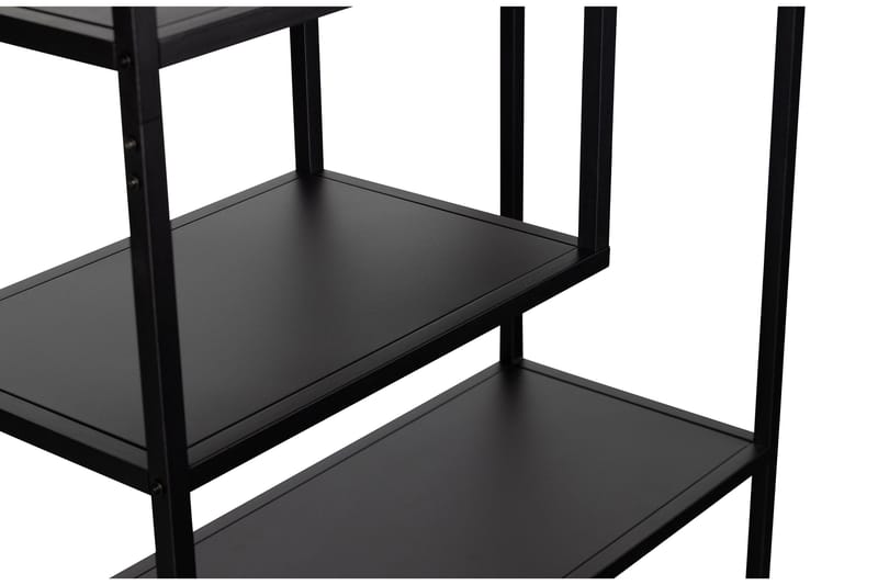 Teun kapea kirjahylly 35 cm metallia - Musta - Säilytys - Hylly - Kirjahylly