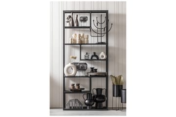 Teun kapea kirjahylly 35 cm metallia - Musta - Säilytys - Hylly - Kirjahylly
