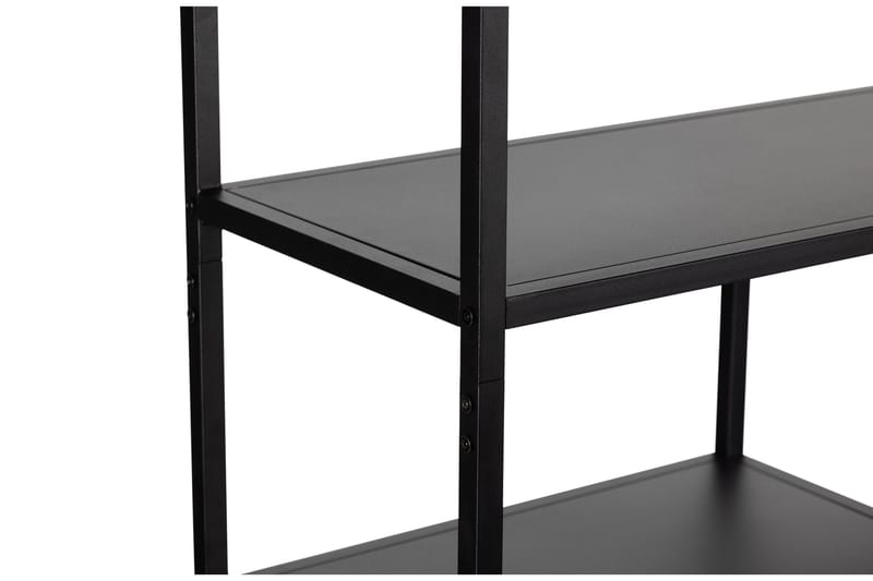 Teun kapea kirjahylly 35 cm metallia - Musta - Säilytys - Hylly - Kirjahylly