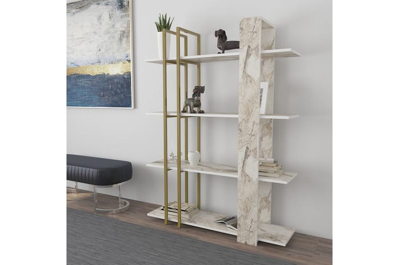 Thyra Kirjahylly 120 cm - Keltainend - Säilytys - Hylly - Kirjahylly