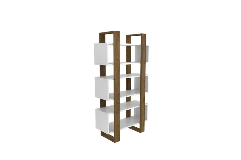 Thyric Kirjahylly 80 cm - Pähkinä/Valkoinen - Säilytys - Hylly - Kirjahylly