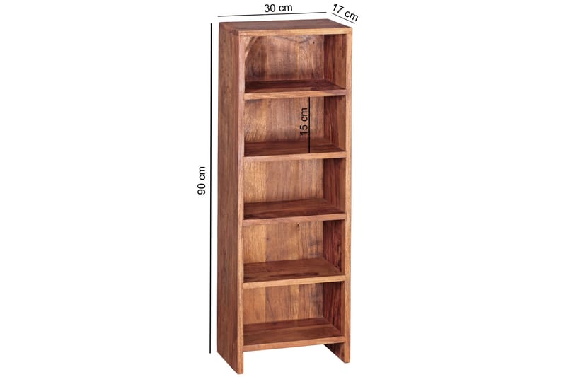 Ticon kirjahylly 30 cm pähkinä - Ruskea - Säilytys - Hylly - Kirjahylly