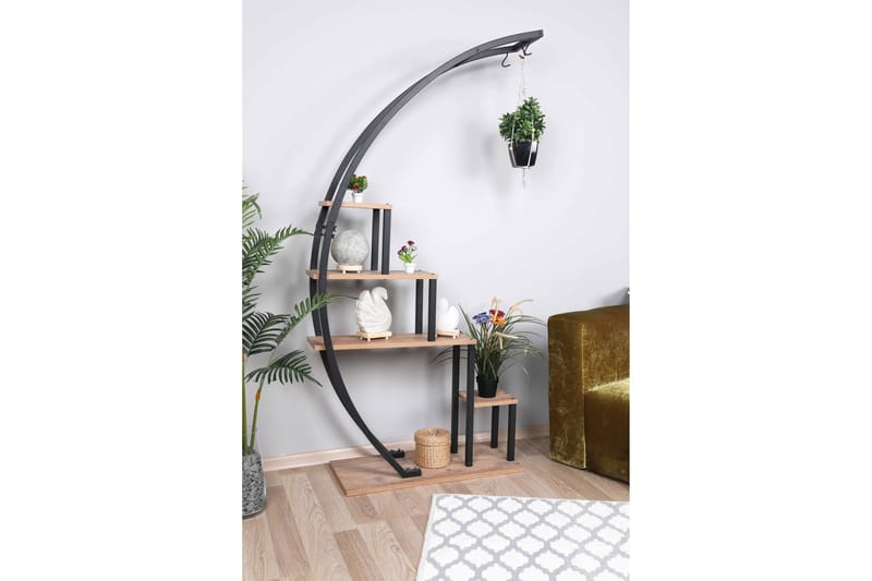 Tikashylly Jeremiah 85x35 cm - Musta - Säilytys - Hylly - Tikashylly