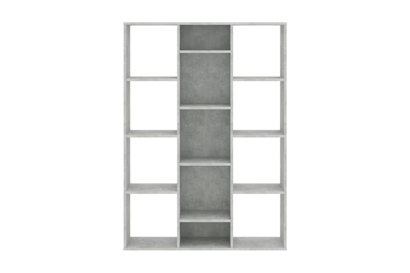 Tilanjakaja/kirjahylly betoninharmaa 100x24x140 cm lastulevy - Harmaa - Säilytys - Hylly - Kirjahylly