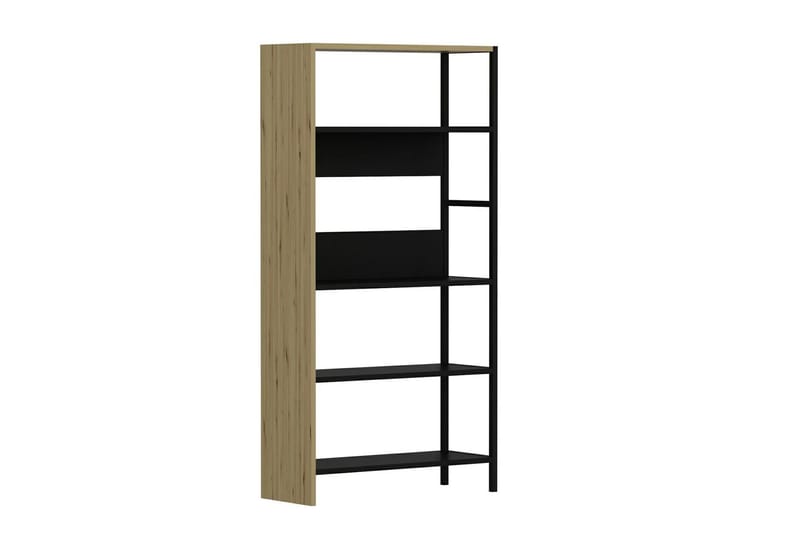 Tiran Kirjahylly 90 cm - Antrasiitti/Tammi/Musta - Säilytys - Hylly - Kirjahylly