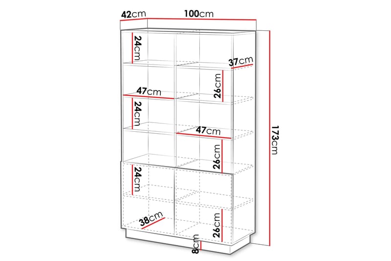 Torvalen Kirjahylly 100 cm - Beige - Säilytys - Hylly - Kirjahylly