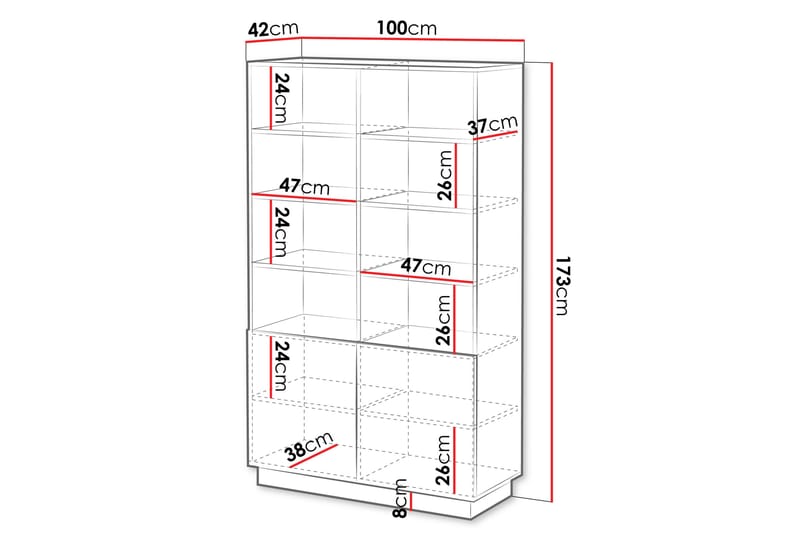 Torvalen Kirjahylly 100 cm - Beige - Säilytys - Hylly - Kirjahylly