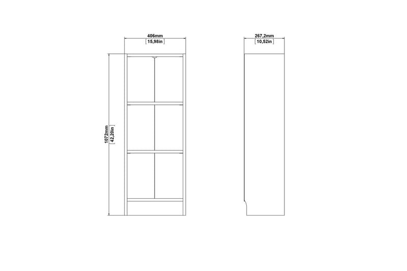Trysil Kirjahylly 40,6 cm - Ruskea - Säilytys - Hylly - Kirjahylly