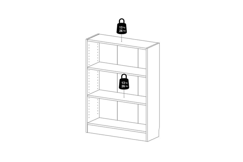 Trysil Kirjahylly 79 cm - Luonnonväri - Säilytys - Hylly - Kirjahylly