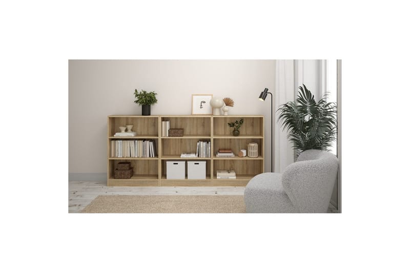 Trysil kirjahylly 79 cm tammi - Beige - Säilytys - Hylly - Kirjahylly