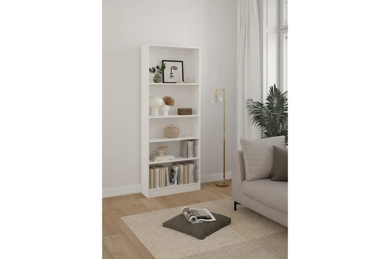 Trysil Kirjahylly 79 cm - Valkoinen - Säilytys - Hylly - Kirjahylly