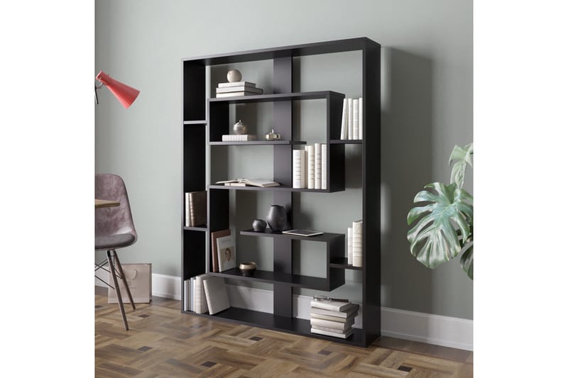 Tuskan kirjahylly 22 cm maalattu puu - Musta - Säilytys - Hylly - Kirjahylly