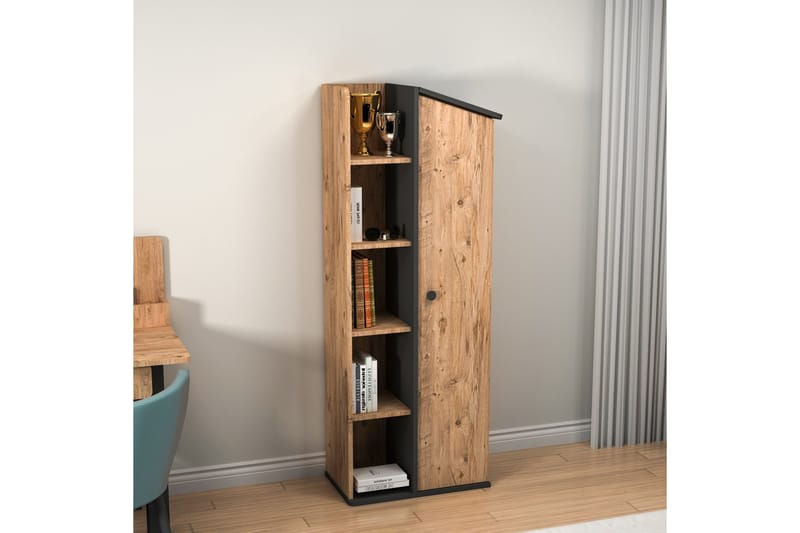 Valerin Kirjahylly 60 cm - Ruskea/Antrasiitti - Säilytys - Hylly - Kirjahylly