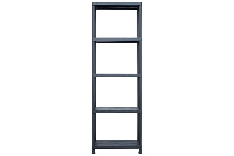 Varastohylly 125 kg 60x30x180 cm musta muovi - Musta - Säilytys - Hylly - Säilytyshylly - Varastohylly