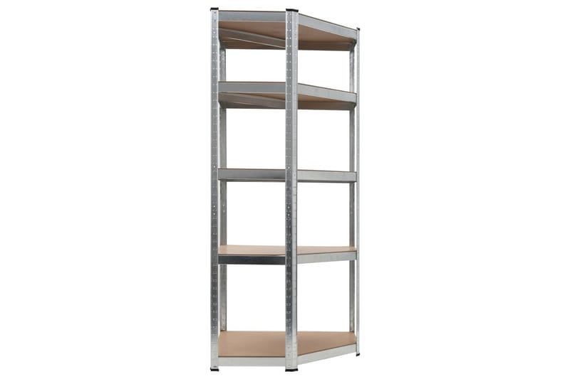 Varastohylly hopea 75x75x180 cm teräs ja MDF - Hopea - Säilytys - Hylly - Säilytyshylly - Varastohylly