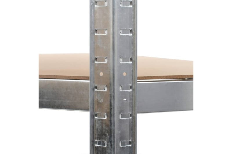 Varastohylly hopea 75x75x180 cm teräs ja MDF - Hopea - Säilytys - Hylly - Säilytyshylly - Varastohylly