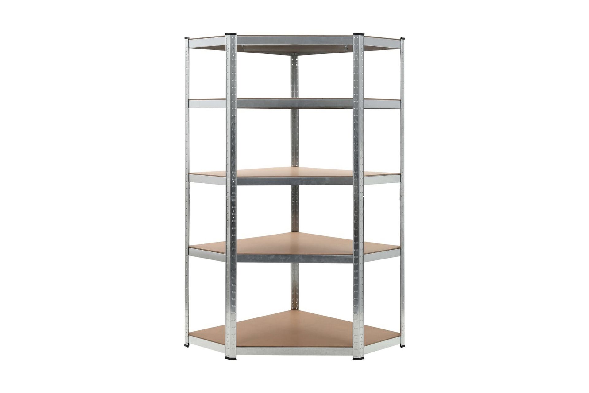 Varastohylly hopea 90x90x180 cm teräs ja MDF - Hopea - Säilytys - Hylly - Säilytyshylly - Varastohylly