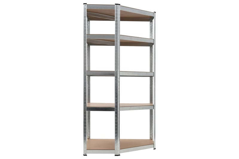 Varastohylly hopea 90x90x180 cm teräs ja MDF - Hopea - Säilytys - Hylly - Säilytyshylly - Varastohylly