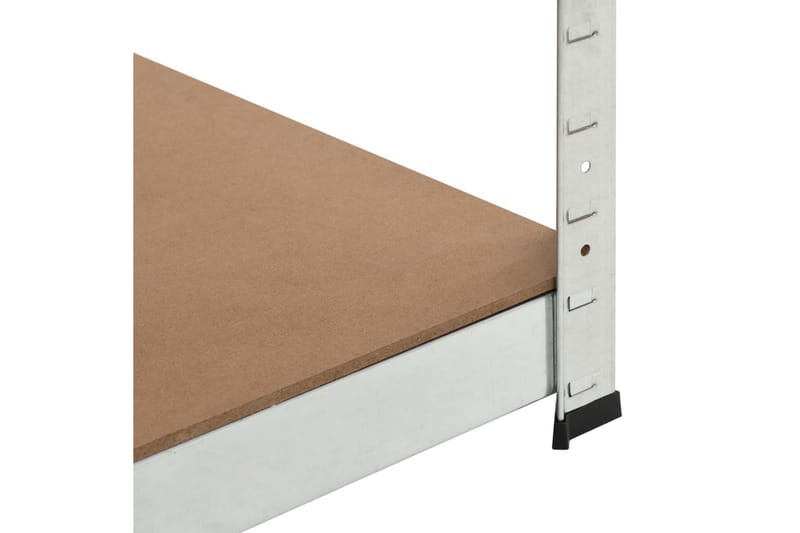 Varastohylly hopea 90x90x180 cm teräs ja MDF - Hopea - Säilytys - Hylly - Säilytyshylly - Varastohylly