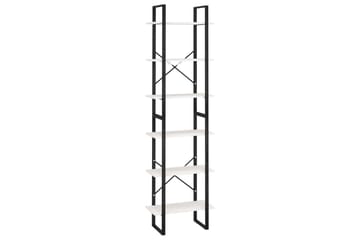 Varastohylly valkoinen 60x30x210 cm täysi mänty - Säilytys - Hylly - Kirjahylly