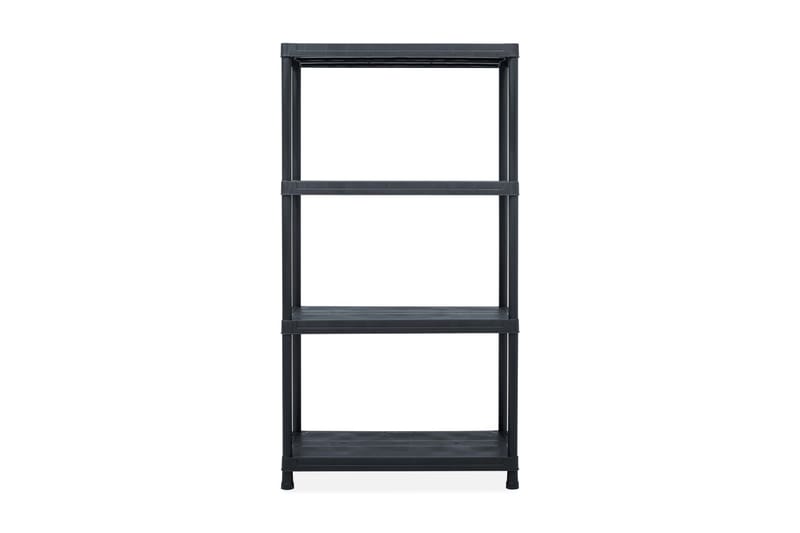 Varastohyllyt 2 kpl 100 kg muovi 60x30x138 cm musta - Musta - Säilytys - Hylly - Säilytyshylly - Varastohylly