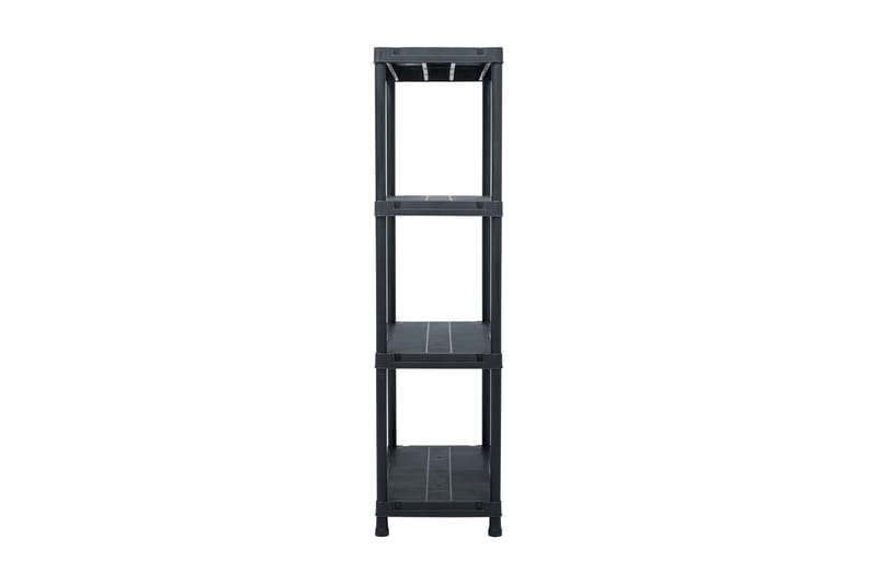Varastohyllyt 2 kpl 100 kg muovi 60x30x138 cm musta - Musta - Säilytys - Hylly - Säilytyshylly - Varastohylly