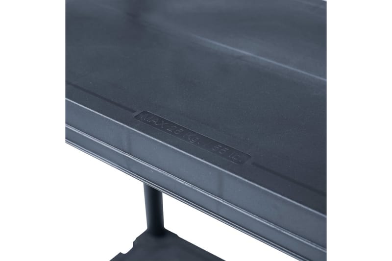 Varastohyllyt 2 kpl 100 kg muovi 60x30x138 cm musta - Musta - Säilytys - Hylly - Säilytyshylly - Varastohylly
