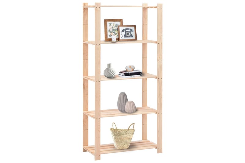 Varastohyllyt 2 kpl 5-kerroksinen  80x38x170cm 250 kg - Beige - Säilytys - Hylly - Kirjahylly