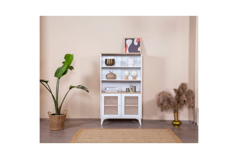 Velin Kirjahylly 90 cm - Valkoinen/Vaaleanvärinen puu - Säilytys - Hylly - Kirjahylly