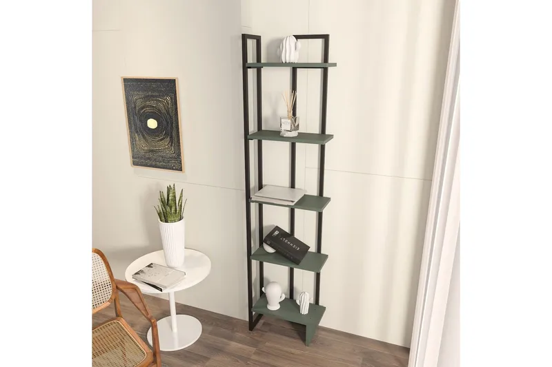 Veylar Kirjahylly 36,4 cm - Musta/Vihreä - Säilytys - Hylly - Kirjahylly