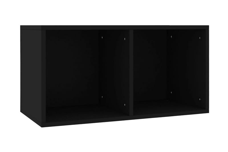 Vinyylilevyjen säilytyslaatikko musta 71x34x36 cm lastulevy - Musta - Säilytys - Hylly - Kirjahylly