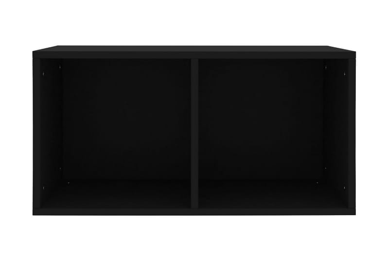 Vinyylilevyjen säilytyslaatikko musta 71x34x36 cm lastulevy - Musta - Säilytys - Hylly - Kirjahylly