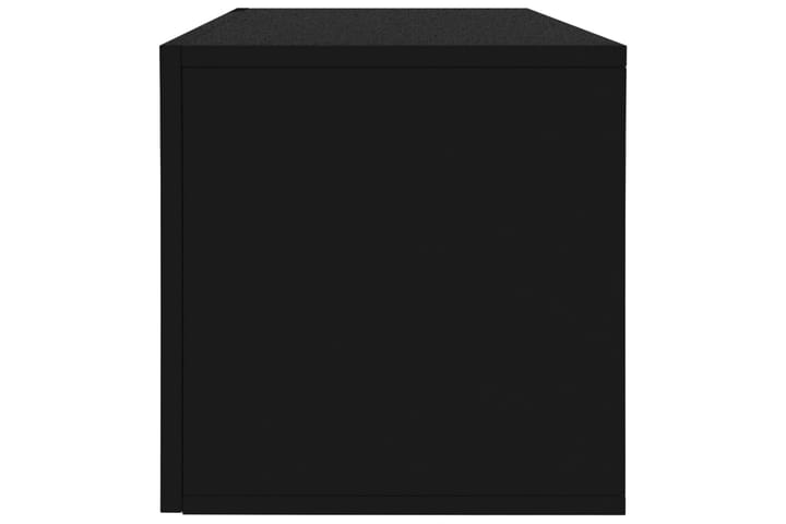 Vinyylilevyjen säilytyslaatikko musta 71x34x36 cm lastulevy - Musta - Kirjahylly - Hylly