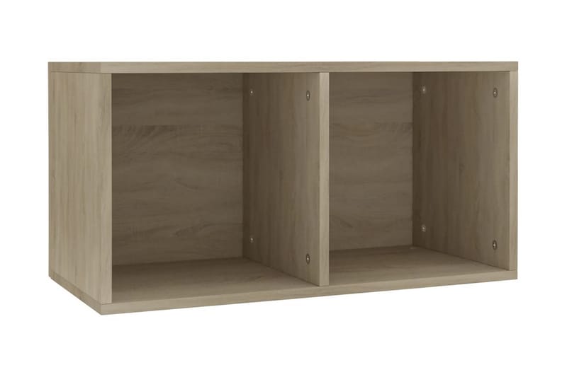 Vinyylilevyjen säilytyslaatikko tammi 71x34x36 cm lastulevy - Ruskea - Säilytys - Hylly - Kirjahylly